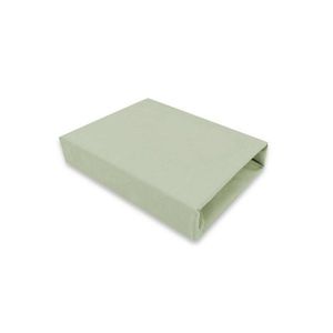 Cearceaf cu elastic MimiNu jerse 160x80 cm olive imagine