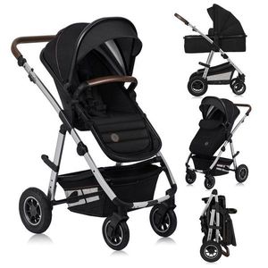 Carucior 2 in 1 Lionelo Amber reversibil negru imagine