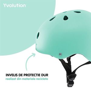 Casca protectie Yvolution 44-52 cm green imagine