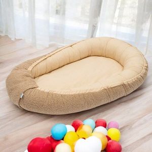 Cosulet bebelus New Baby 80x50 cm Baby Nest dark beige imagine