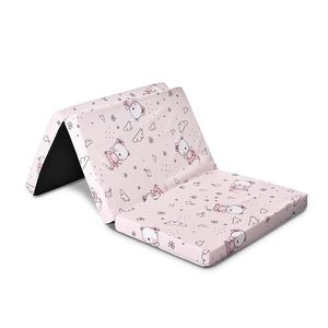 Saltea pliabila de voiaj din spuma elastica 60x120x5 cm Pink Ballerina Bear imagine