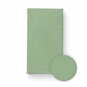 Cearceaf cu elastic Bocioland pentru patut din 100 bumbac jersey 120x60 cm 0 luni+ green imagine