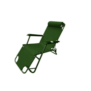 Sezlong-scaun camping panza structura metalica verde imagine