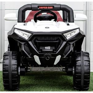 Masinuta electrica 12V cu telecomanda si scaun din piele Nichiduta Super Car White imagine