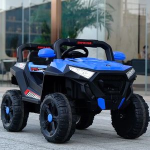 Masinuta electrica 12V cu telecomanda si scaun din piele Nichiduta Super Car Blue imagine