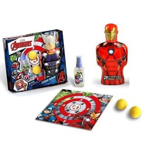 Set cadou Avengers Infinity War Iron Man cu apa de toaleta 90ml figurina 2 in1 spumant de baie si sampon 350ml jucarie tintar si 2 bile imagine