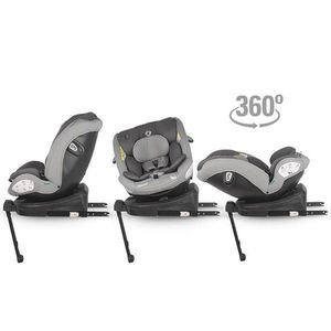 Scaun auto rotativ cu Isofix Coccolle Sidra iSize Premium Line, 4 pozitii de inclinare, Tetiera reglabila, Pozitie somn, Husa detasabila, Sistem antibasculare, Picior de fixare, Sarcina maxima 36 kg, 40-150 cm, 0-12 ani, Omologat R129, Moonlit Grey imagine