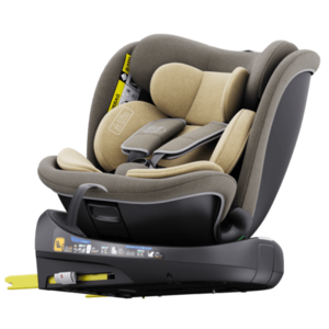 Scaun auto rotativ cu isofix B-Joy Deluxe Buf Boof iSize 40-150 cm lightbrown imagine