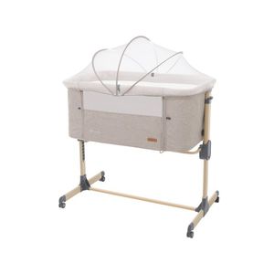 Patut Co-Sleeper cu roti si inaltime reglabila KikkaBoo Amaris Beige imagine