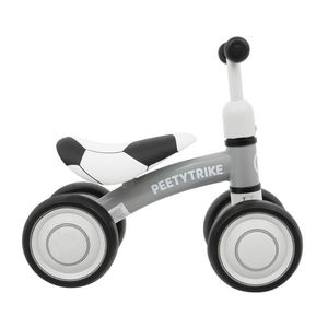 Bicicleta fara pedale cu 4 roti din plastic SporTrike alb imagine