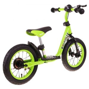 Bicicleta fara pedale cu frana, suport picioare si roti gonflabile Balancer SporTrike verde imagine