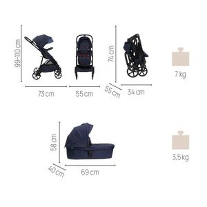 Carucior copii 3 in 1 Chicco Seety Boston grey imagine