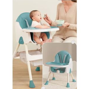 Scaun de masa Little Mom 2in1 cu perna si cos pentru accesorii Blue imagine