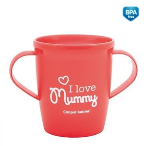 Canita antrenament cu manere 250 ml Rosie imagine