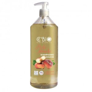 Sampon si gel de dus organic 2 in 1 cu piersici albe 1000 ml imagine