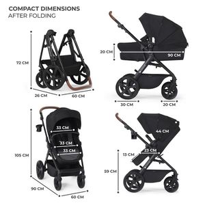 Carucior 3 in 1 Kinderkraft A-Tour black imagine