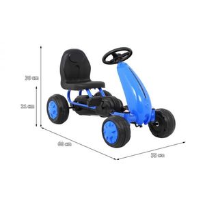 Kart cu pedale si transmisie cu lant Go-kart Blue imagine