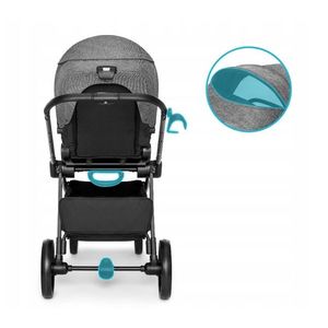 Carucior reversibil cu pliere compacta spatar si viziera reglabile Kidnort Isbjorn Grey imagine