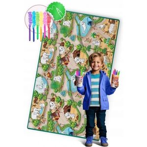 Salteluta de joaca XXL 200x120 cm Ricokids Zoo imagine