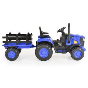 Tractor electric cu remorca si telecomanda Moni Rancher Blue imagine