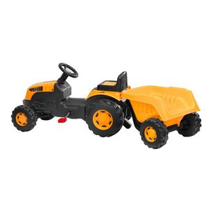 Tractor cu pedale si remorca Jumbo Yellow imagine