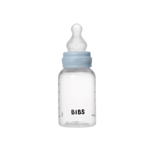 Set complet biberon anticolici Bibs 150 ml Silicon Baby Blue imagine