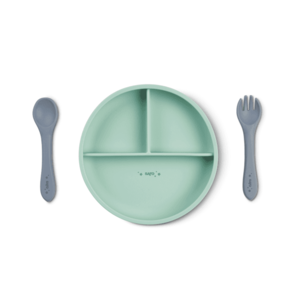 Set diversificare cu 4 piese din silicon Food Fun mint imagine