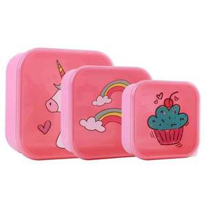 Set 3 cutii pentru alimente unicorn imagine