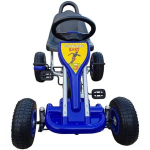 Kart cu pedale pentru copii A05 Kidscare albastru 3-6 ani roti gonflabile imagine