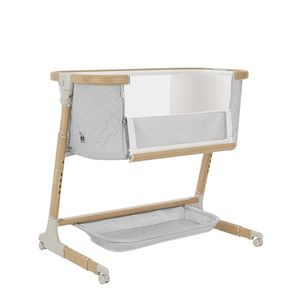 Patut co-sleeping cu sistem de leganare Carrello Prima Cloud Grey imagine