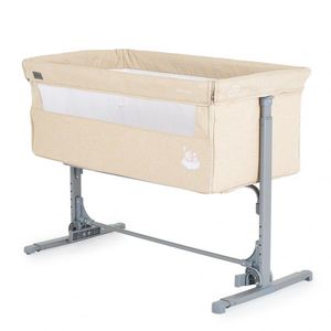 Patut Co-Sleeper cu laterala culisanta si inaltime reglabila Moni Mystery Beige imagine