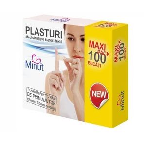 Plasturi Minut pentru rani prim ajutor Maxi pack 100 bucati imagine