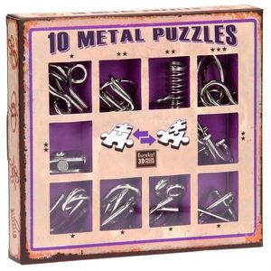 Set de 10 Puzzle-uri 3D - Metal - Purple | Eureka imagine