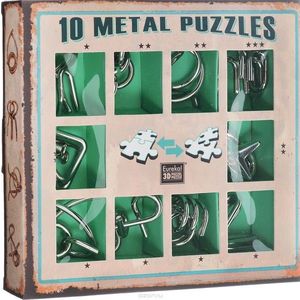 Set de 10 Puzzle-uri 3D - Metal - Green | Eureka imagine