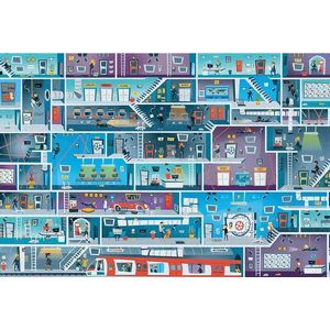 Puzzle 300 piese - Usborne Book and Jigsaw Spy Maze | Usborne imagine