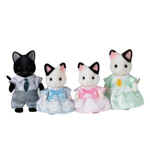 Set 4 figurine - Sylvanian Families - Tuxedo Cat Family | Epoch imagine