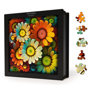 Puzzle din lemn - Flori - Feverfew | Woodmix Puzzles imagine