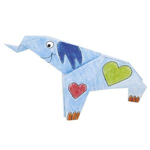 Set origami - Coloring Origami - Elephants | Fridolin imagine