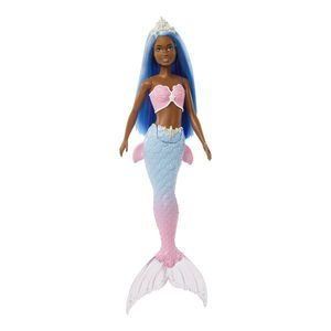 Papusa Barbie Dreamtopia - Sirena cu par si coada roz imagine