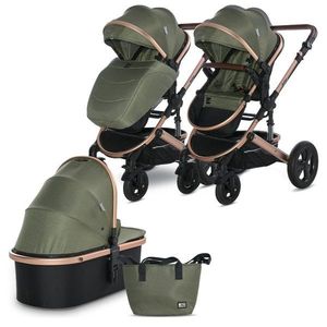 Carucior set transformabil Lorelli Boston, pana la 22 kg, Loden Green imagine