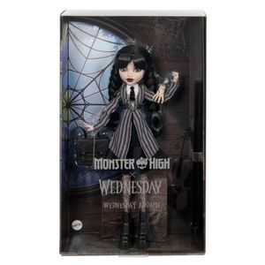 Papusa Monster High, Wednesday Addams, HXJ04 imagine