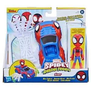 Figurina cu vehicul, Spidey and His Amazing Friends, Spidey, F74545 imagine