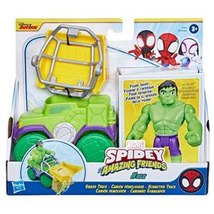 Figurina cu vehicul, Spidey and His Amazing Friends, Hulk, F74575 imagine