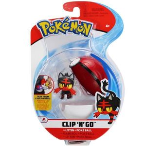 Figurina in bila Clip N Go Pokemon S2 - Litten, Poke Ball (95065) imagine