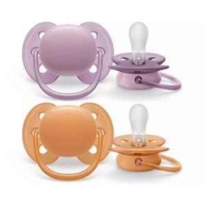 Set de 2 suzete Soft Mov/Orange 6-18 luni, Philips Avent imagine