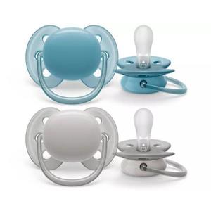 Set de 2 suzete Soft Bleu/Gri 6-18 luni, Philips Avent imagine