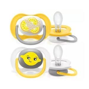 Set de 2 suzete Soother Ultra Air Lemon 6-18 luni, Philips Avent imagine