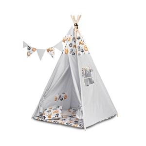 Cort de joaca pentru copii, Toys by Caretero, Tipi Tent Gri imagine