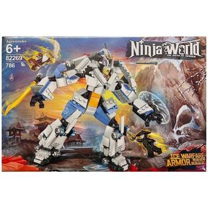 Set de constructie Ninja World - Armura de razboi a luptatorilor de gheata Ninjago, 786 piese imagine