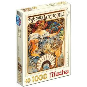 Puzzle 1000: Alphonse Mucha. Biscuits Lefevre-Utile imagine